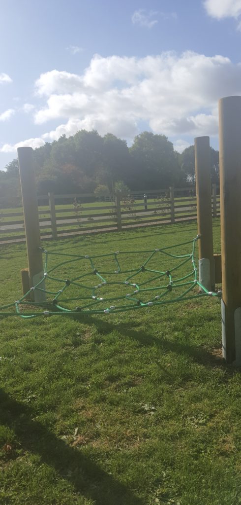 Climbing net at the play park